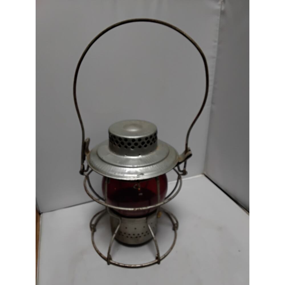 Antique Handian Railroad Lantern Red Glass St Louid USA